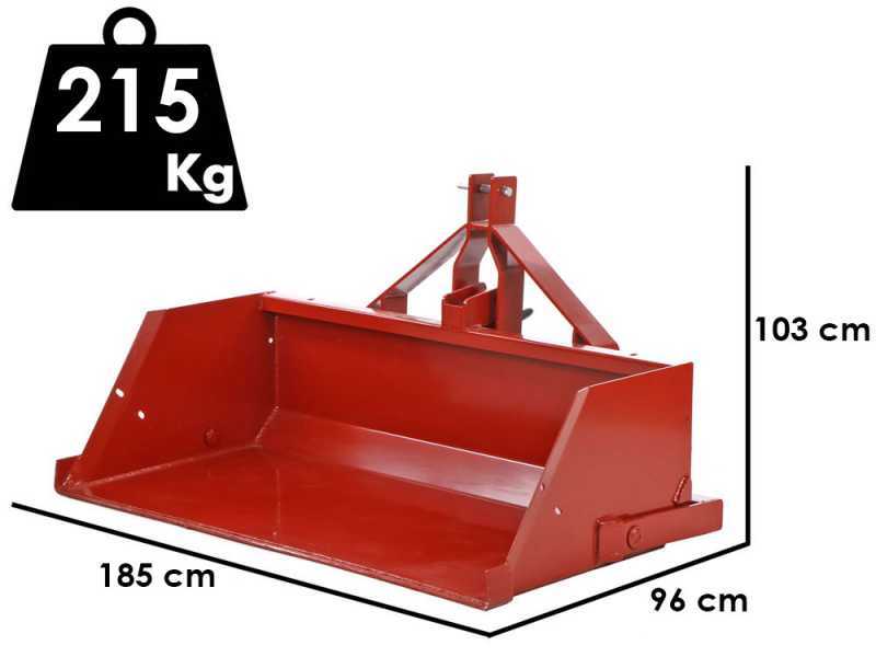 Francini PR 180 - Paletta posteriore idraulica per trattore - da 180 cm - Portata 700Kg