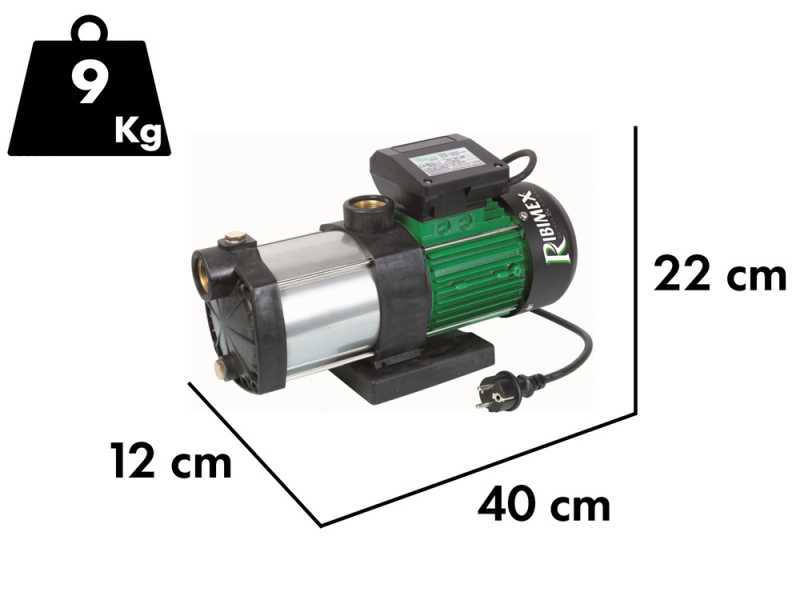 Ribimex PRMCA3P - Pompa autoadescante elettrica da giardino - 3 turbine - 900 W