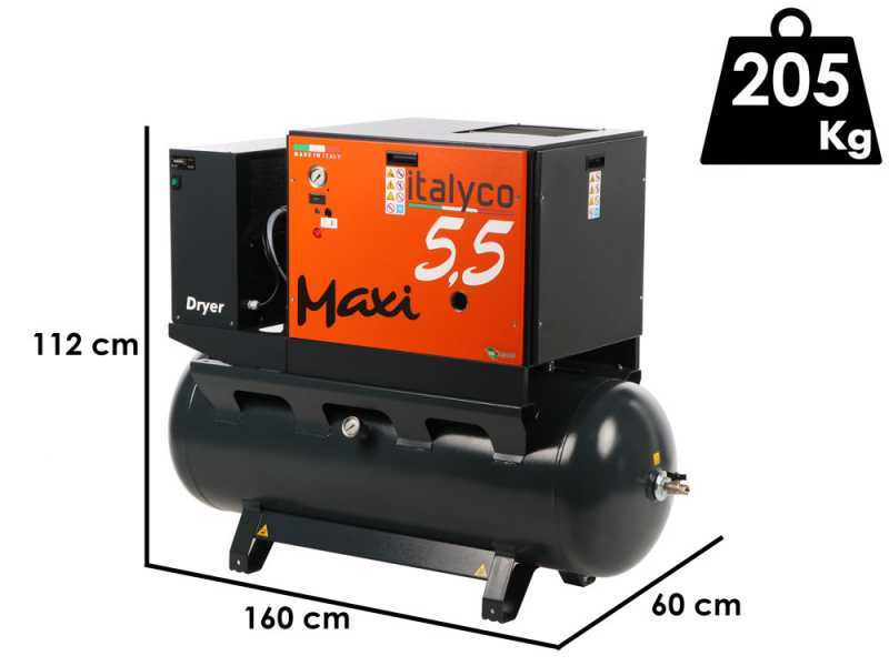 Italyco Maxi 6/270 D- Compressore rotativo a vite - Pressione max 10 bar