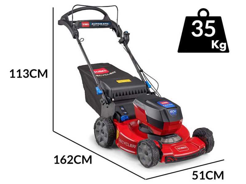 Toro eRecycler eS55AST - Tagliaerba a batteria - 60V/6Ah - Taglio 55 cm