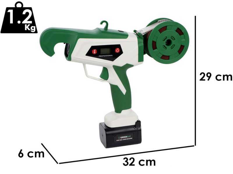 GreenBay TopTie 840 - Legatrice per vigneto a batteria - 2 x 16.8V 2Ah