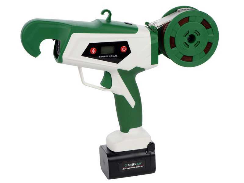 GreenBay TopTie 840 - Legatrice per vigneto a batteria - 2 x 16.8V 2Ah