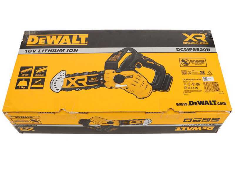 DeWalt DCMPS520P1-QW - Elettrosega da potatura 18V 5Ah - Lama da 20cm