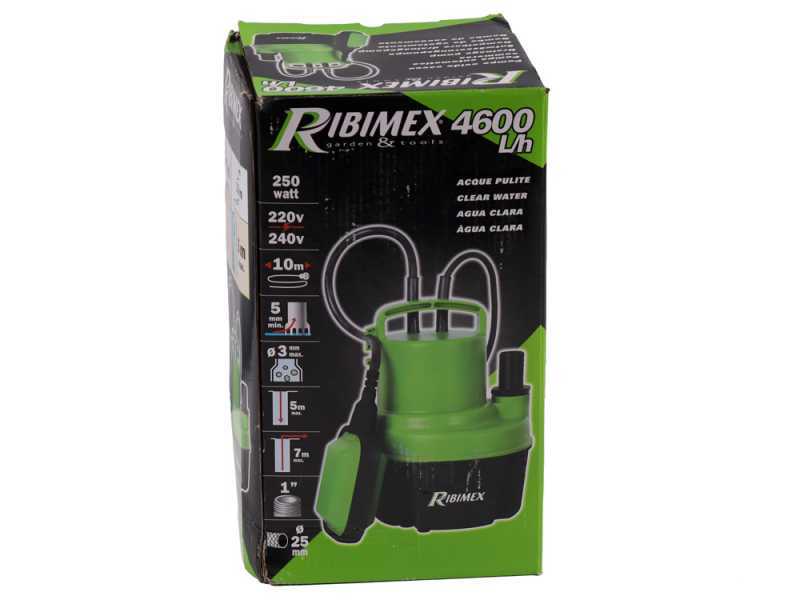 Ribimex PRPVC249 - Pompa sommersa elettrica per acque chiare - 250 W