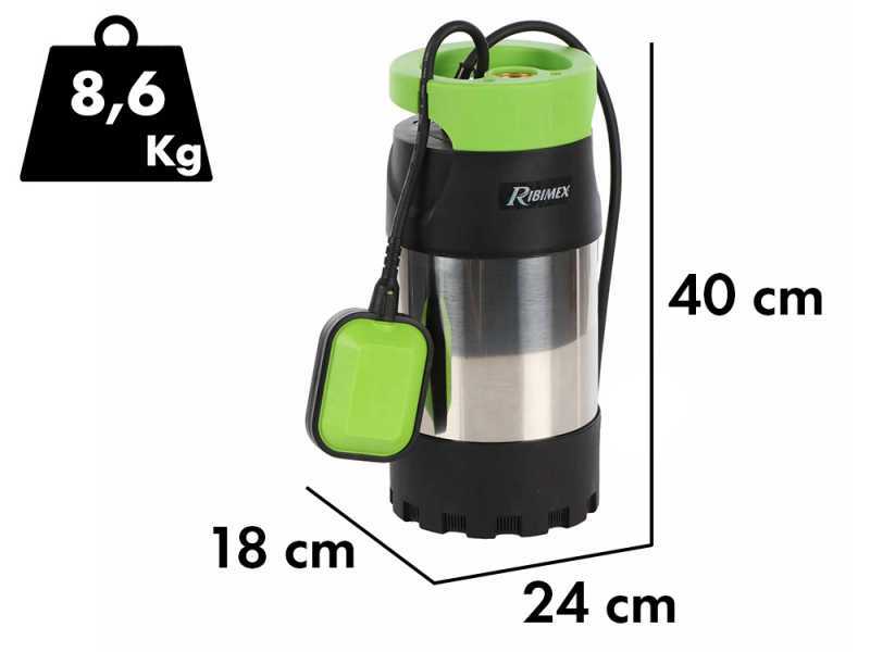 Ribimex PRPVC801MC3 - Pompa sommersa per pozzi - 800 W - Acque chiare