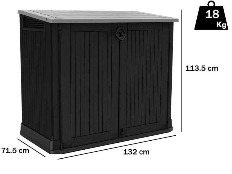 Keter Store it Out Midi nero - Armadio porta attrezzi - 132x71.5x113.5 cm