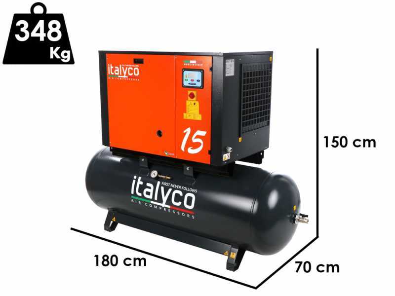 Italyco KV 15/500 Premium - Compressore rotativo a vite - Pressione max 10 bar