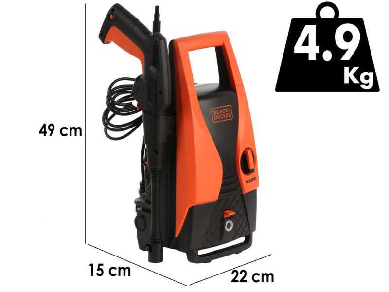 Black &amp; Decker PW1450TD-QS - Idropulitrice ad acqua fredda - 105 bar - 426 l/h