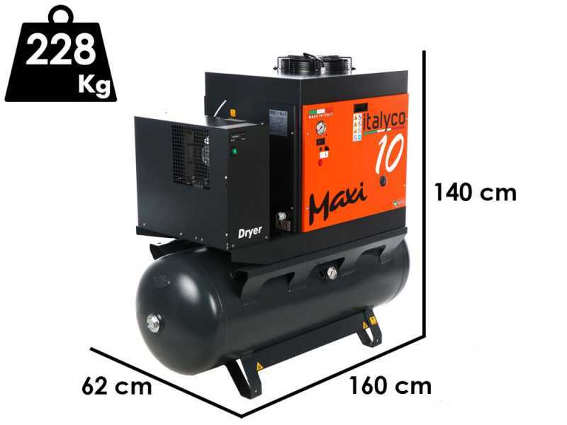 Italyco Maxi 10/270 D - Compressore rotativo a vite - Pressione max 10 bar