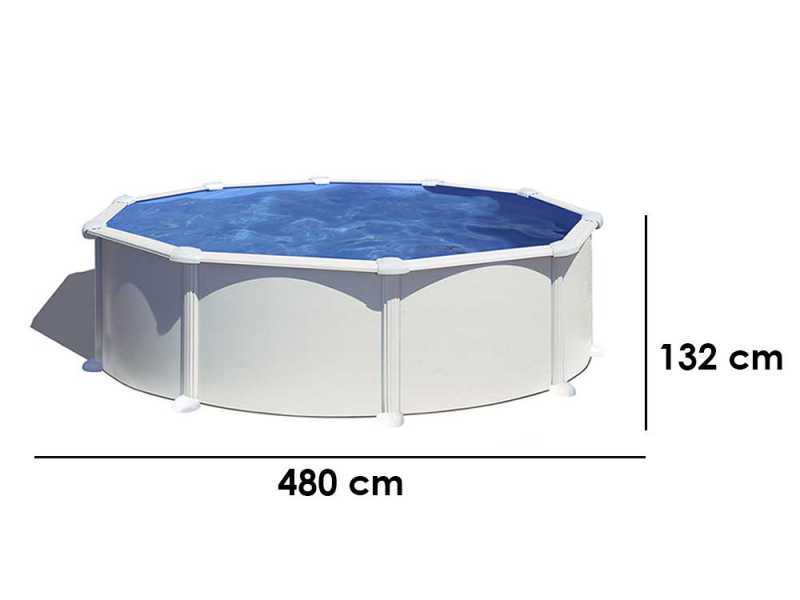 Gre Atlantis Rotonda &Oslash;460 x 132cm - Piscina fuori terra in acciaio