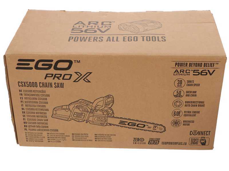 EGO CSX 5000 -  Motosega a batteria 56V 6Ah - Lama da 50 cm