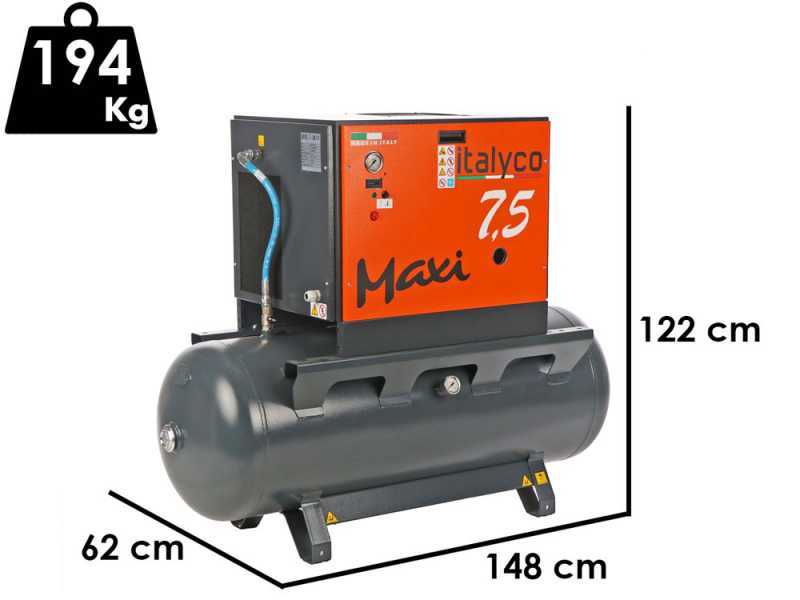 Italyco Maxi 8/270 - Compressore rotativo a vite - Pressione max 10 bar