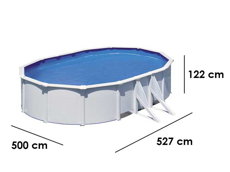 Gre Fidji Ovale 500x300x120cm - Piscina fuori terra in acciaio