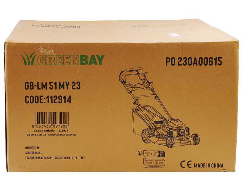 GreenBay GB-LM 51 - Tagliaerba trazionato 4 in 1 -  Motore a scoppio da 196cc