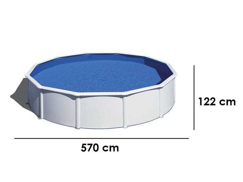 Gre Fidji Rotonda &Oslash;550 x 120 cm - Piscina fuori terra in acciaio