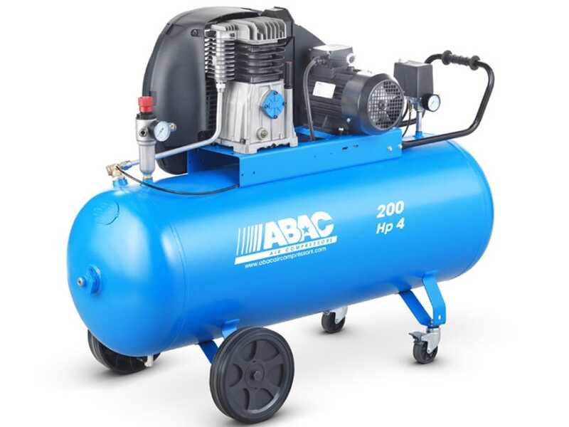 ABAC PRO A39B 200 CT4 - Compressore aria elettrico monofase a cinghia - Motore 4 HP - 200 lt