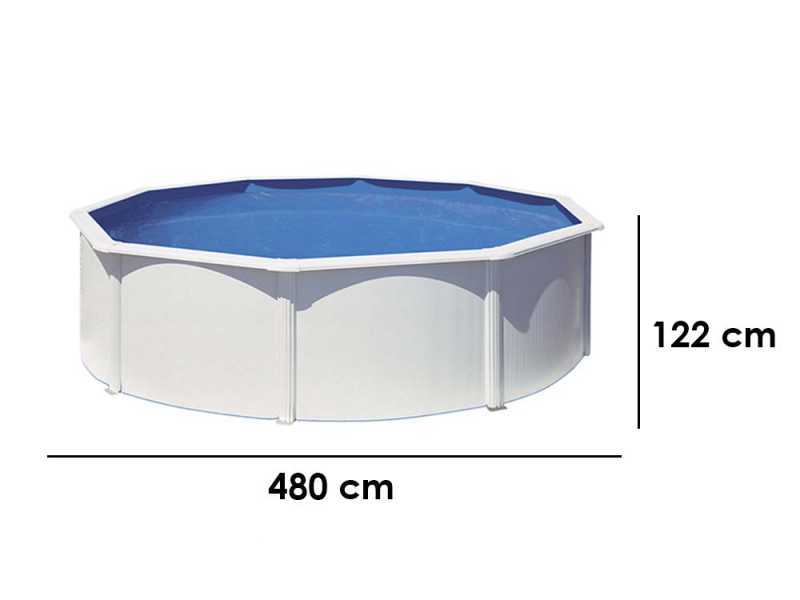 Gre Fidji Rotonda &Oslash;460 x 120 cm - Piscina fuori terra in acciaio