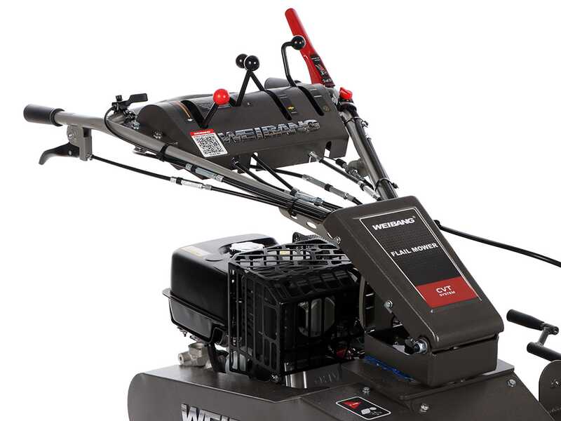 Weibang WBGT6813 - Trinciaerba professionale a martelli - Motore a benzina 9 HP