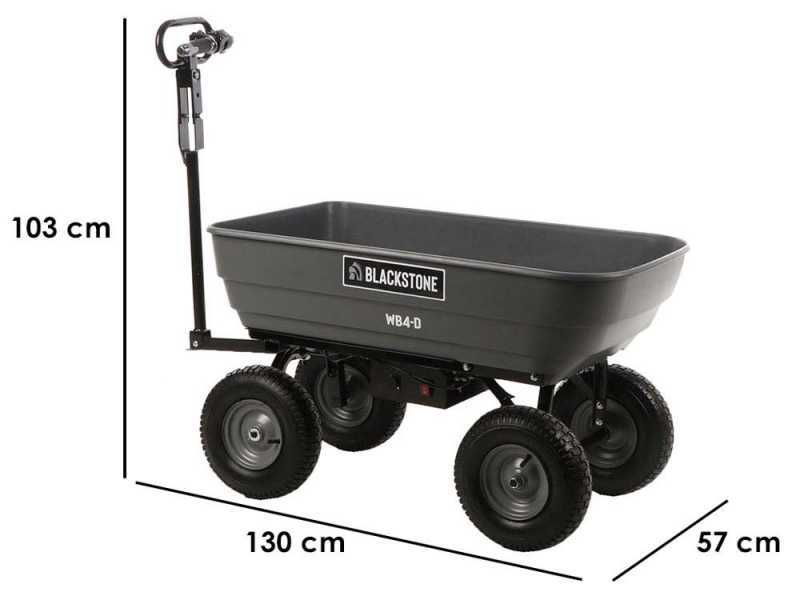 BlackStone WB4-D - Carriola elettrica a batteria 24V 12Ah con ruote