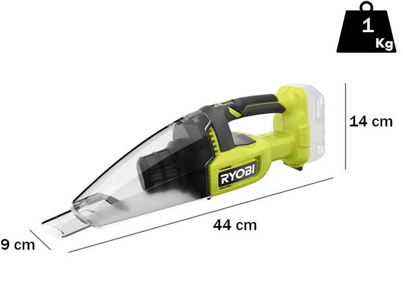 Ryobi RHV18-0 - Aspirabriciole a batteria - 18V - SENZA BATTERIA E CARICABATTERIE