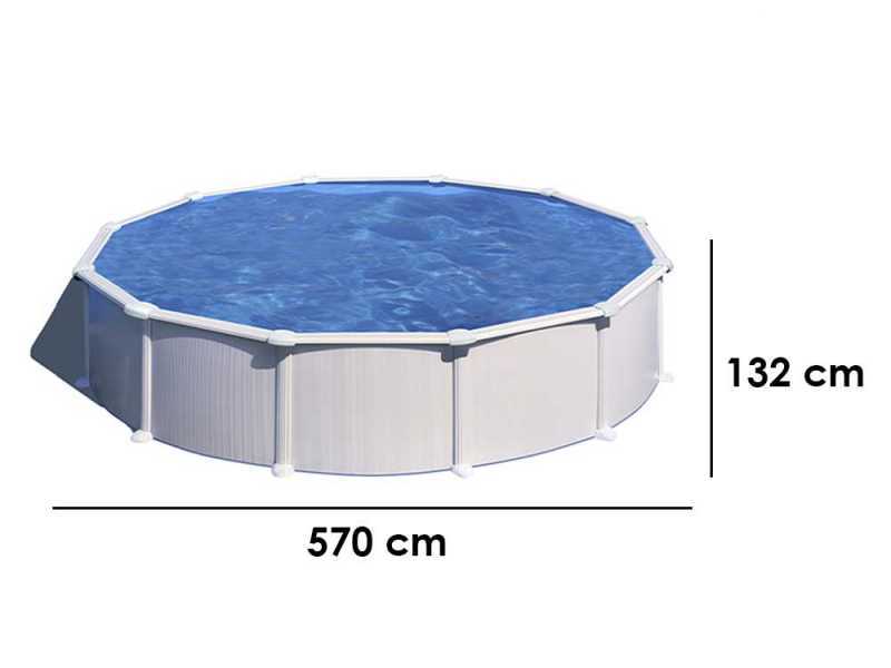 Gre Atlantis Rotonda &Oslash;550 x 132cm - Piscina fuori terra in acciaio