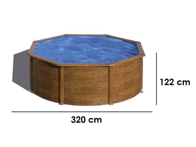 Gre Pacific Rotonda &Oslash;300 x 120 cm - Piscina fuori terra in acciaio