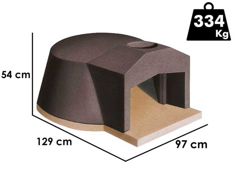 Linea VZ Napoli - Forno a legna da incasso con camera &Oslash; 85 cm - Capacit&agrave; cottura 3 pizze