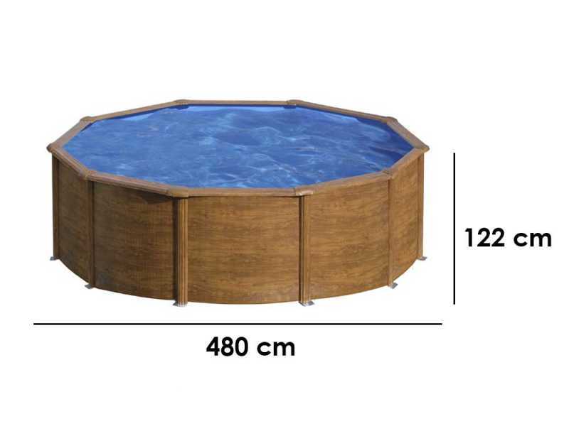 Gre Pacific Rotonda &Oslash;460 x 120 cm - Piscina fuori terra in acciaio