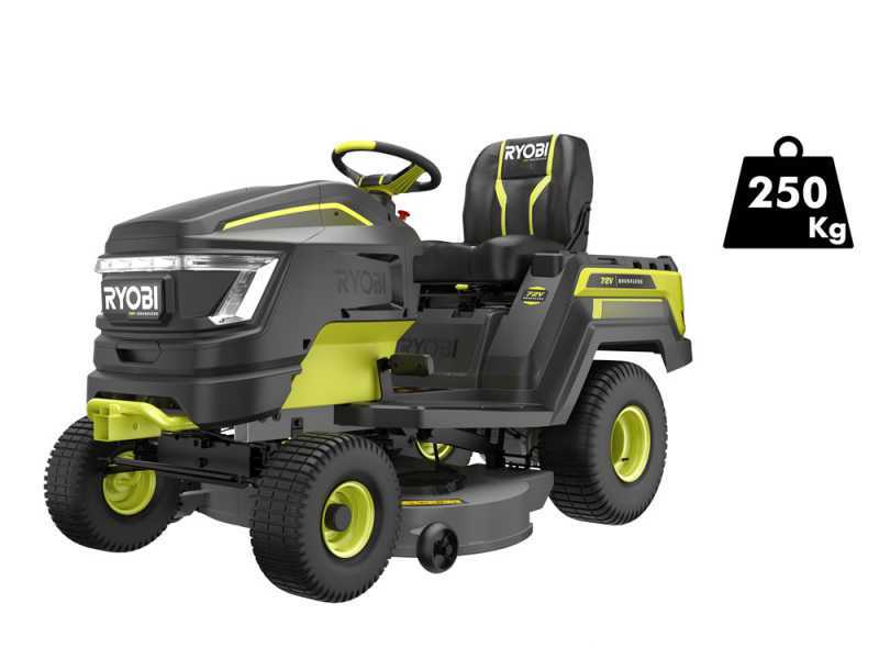 RYOBI RY72TMX107-210 - Trattorino tagliaerba a batteria - 72V / 2x10Ah