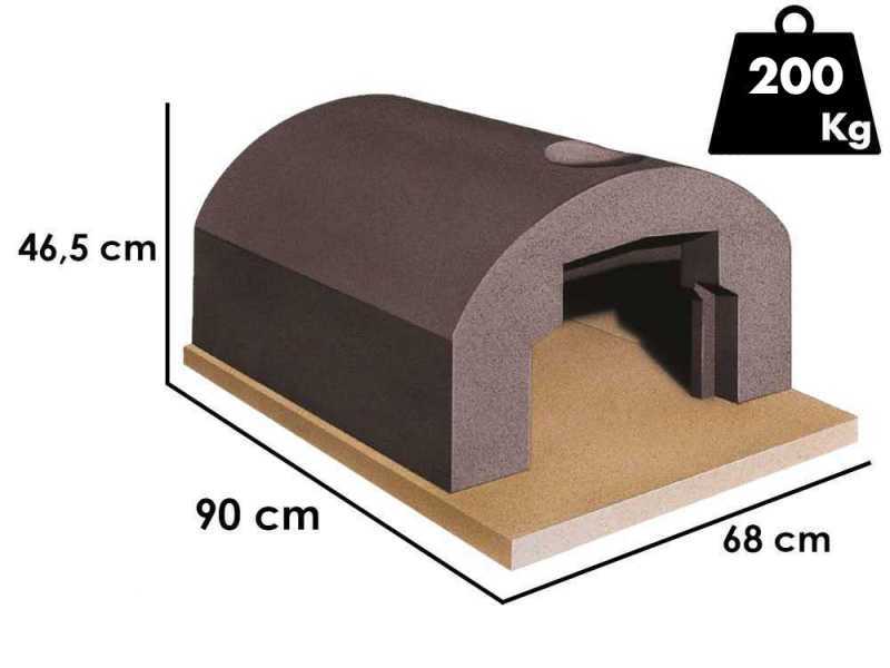 Linea VZ Vesuvio - Forno a legna da incasso con camera 56x61 cm - Capacit&agrave; cottura 2 pizze