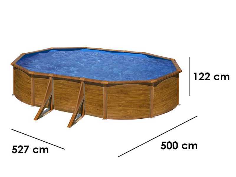 Gre Pacific Ovale 500x300x120cm - Piscina fuori terra in acciaio