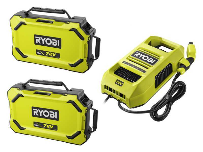 RYOBI RY72TMX117-310 - Trattorino tagliaerba a batteria - 72V / 3x10Ah