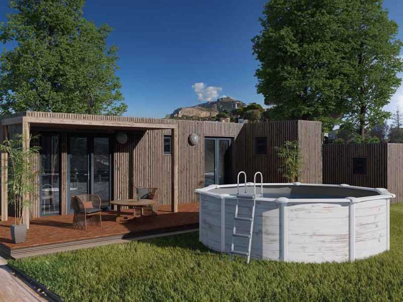 Gre Finlandia Rotonda &Oslash;300 x 120 cm - Piscina fuori terra in acciaio
