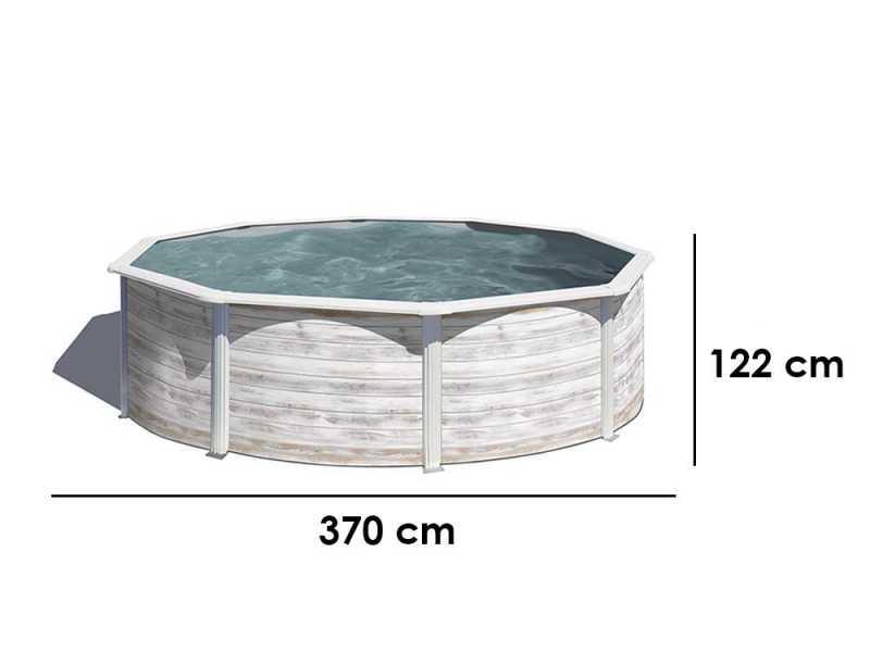 Gre Finlandia Rotonda &Oslash;350 x 120 cm - Piscina fuori terra in acciaio