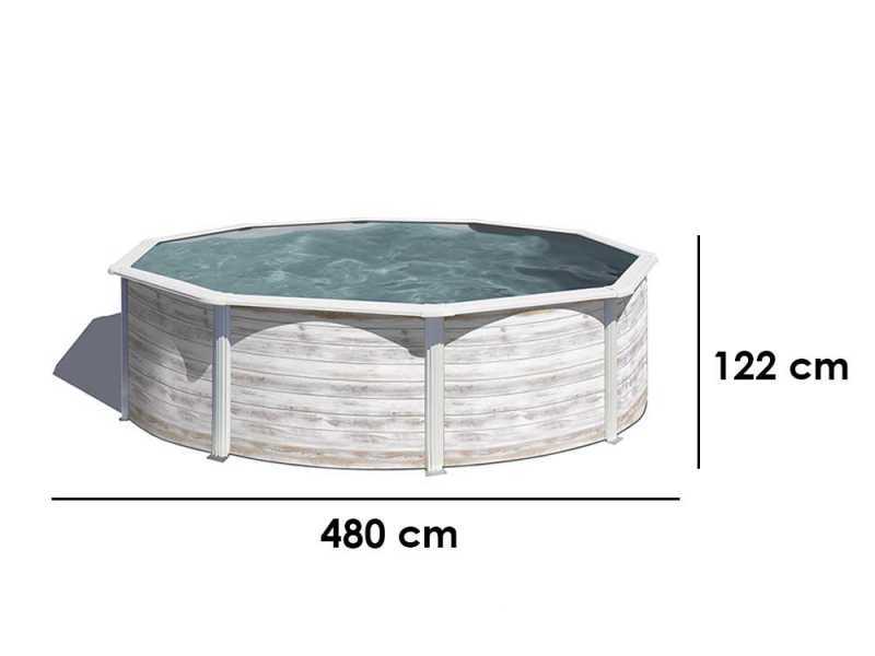 Gre Finlandia Rotonda &Oslash;460 x 120 cm - Piscina fuori terra in acciaio