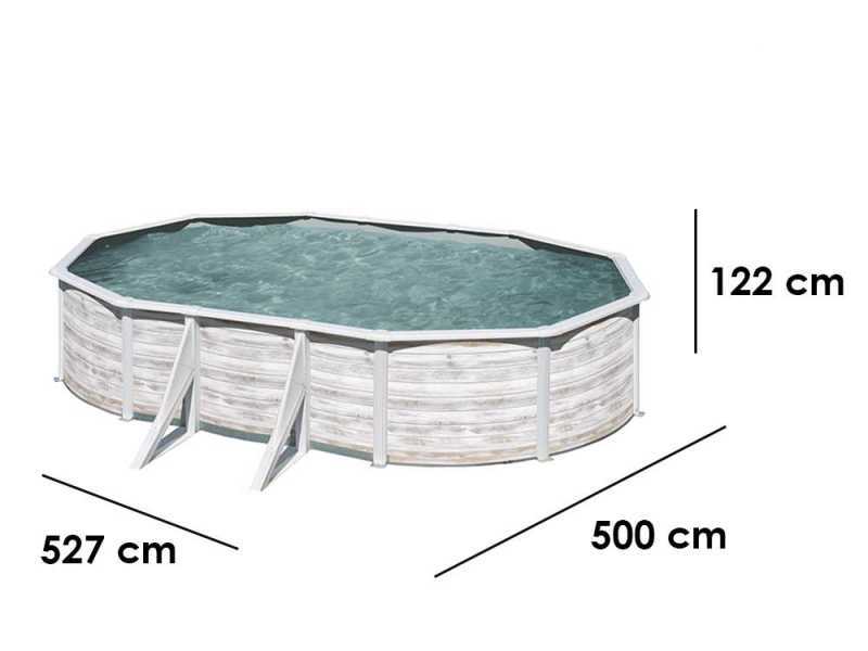 Gre Finlandia Ovale 500x300x120cm - Piscina fuori terra in acciaio
