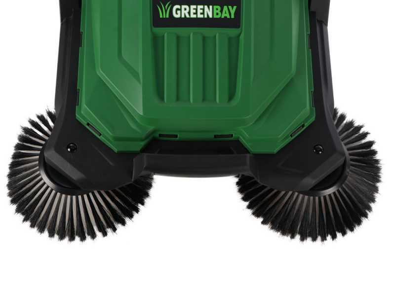 GreenBay GB-SW 650 - Spazzatrice manuale a spinta con cesto di raccolta