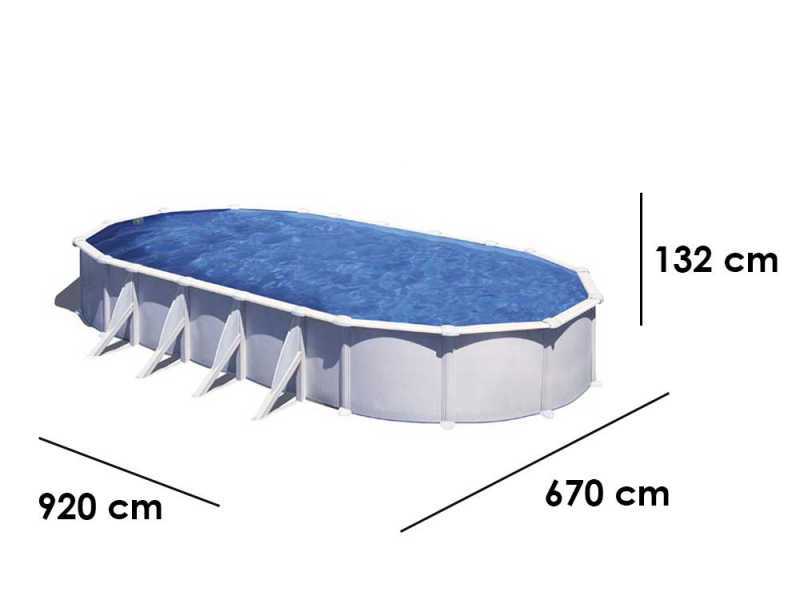 Gre Atlantis Ovale 915x470x132cm - Piscina fuori terra in acciaio