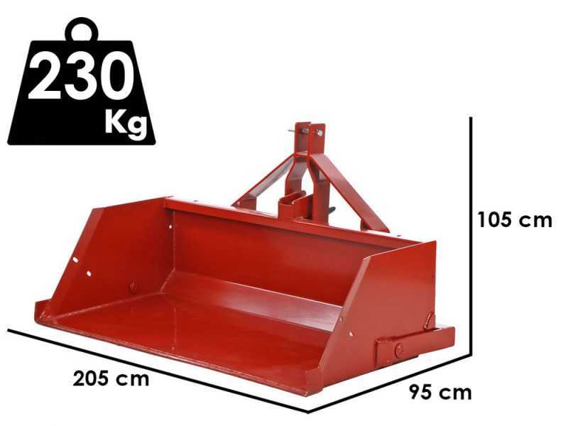 Francini PR 200 - Paletta posteriore idraulica per trattore - da 200 cm - Portata 700Kg
