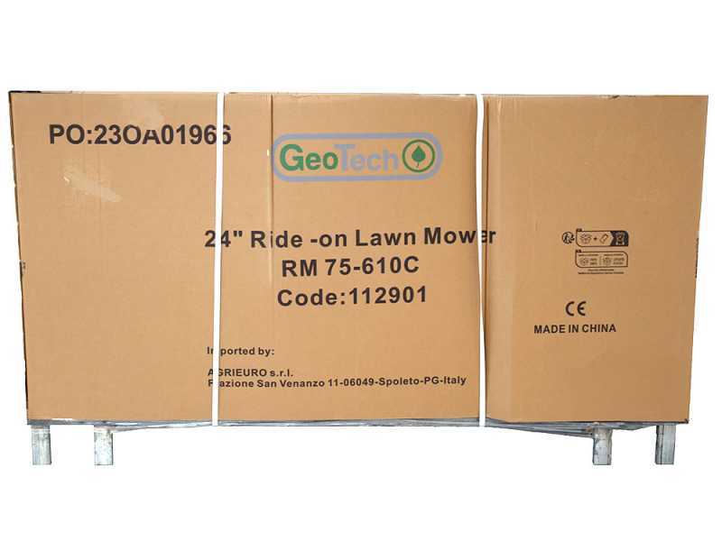 Geotech RM 75-610 C - Trattorino tagliaerba mini-rider - Motore da 224cc -  Avviamento elettrico
