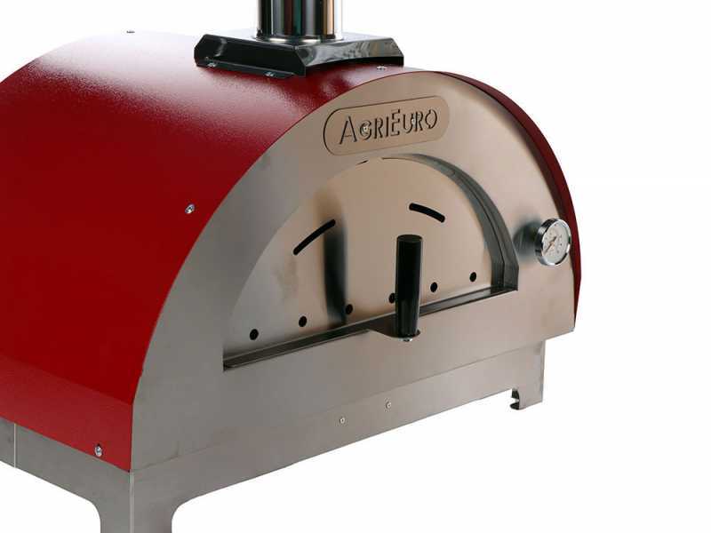 Forno a legna per pizza da esterno Quattro Stagioni Rosso - per 1 pizza