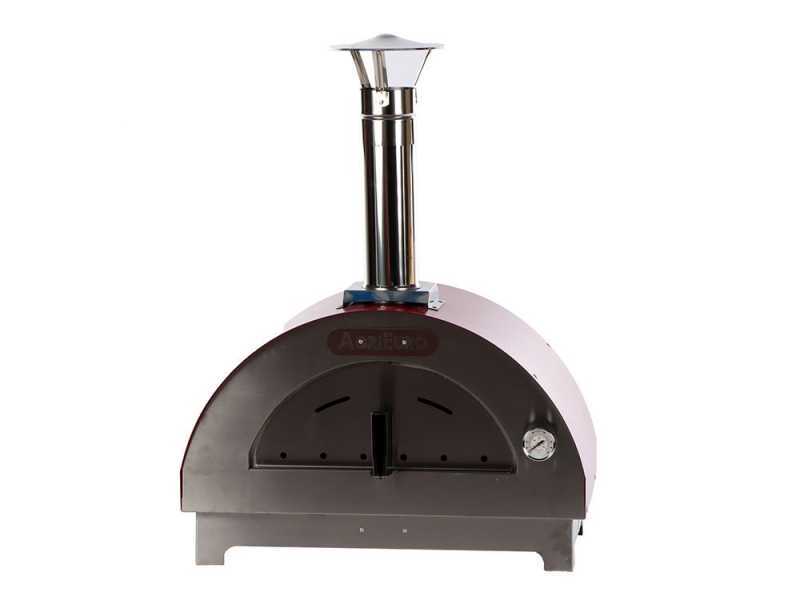 Forno a legna per pizza da esterno Quattro Stagioni Rosso - per 1 pizza