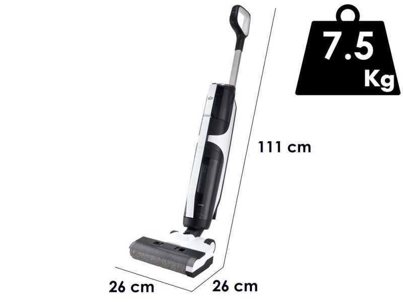 DCG BSW9003 - Lavapavimenti a batteria - 3 in 1: lava, asciuga e aspira