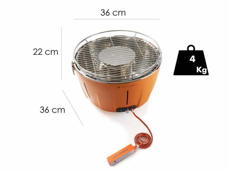 Classe InstaGrill  - Barbecue a carbone da tavolo - Scocca arancio mango