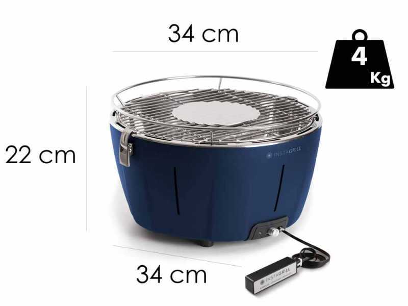 Classe InstaGrill  - Barbecue a carbone da tavolo - Scocca blu oceano
