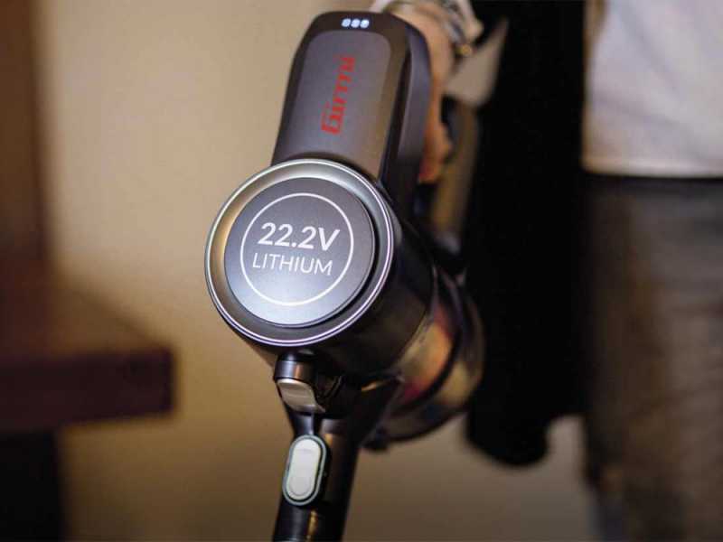 Girmi AP91 - Aspirapolvere ricaricabile senza filo - Batteria al litio 22.2 V/ 2.5 Ah