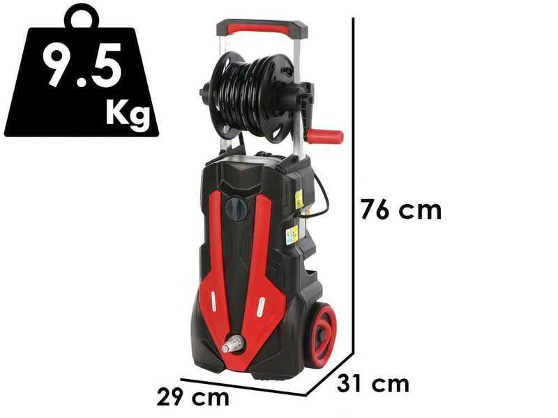 GeoTech Blasty 180 - Idropulitrice con lancia professionale + Kit patio e spurgatubi - 180 bar - 450 l/h