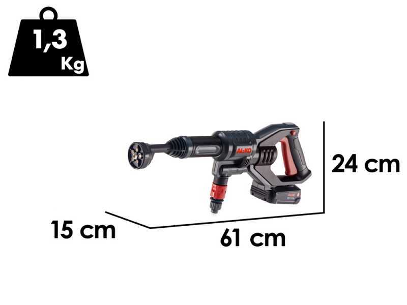 AL-KO PW 1850 - Pistola idropulitrice a batteria - 18V/2,5Ah