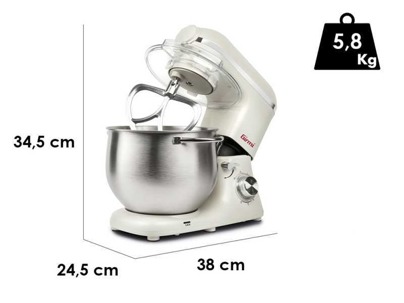 Girmi Gastronomo Plus IM5001 - Impastatrice Planetaria - Vasca da 8 litri