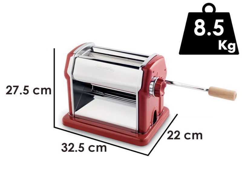 Imperia Gran Gourmet Rosso -  Macchina per la pasta manuale in INOX